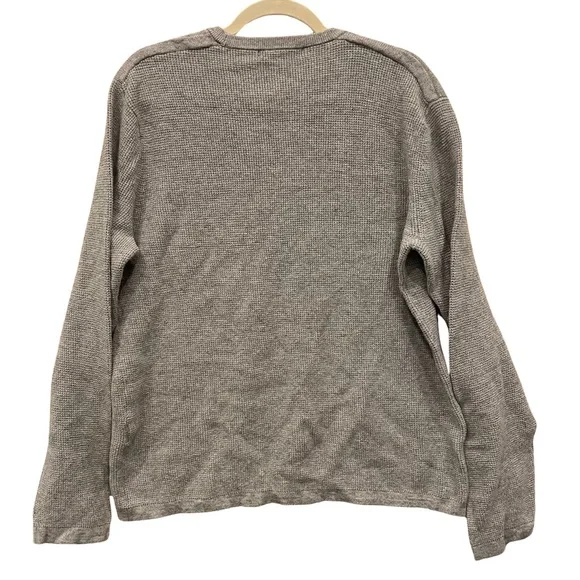 Michael Kors Grey Waffle Knit Sweater XL Cotton Wool Blend GUC Classic Designer - Picture 2 of 5